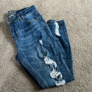 Skinny ripped jeans - size 14